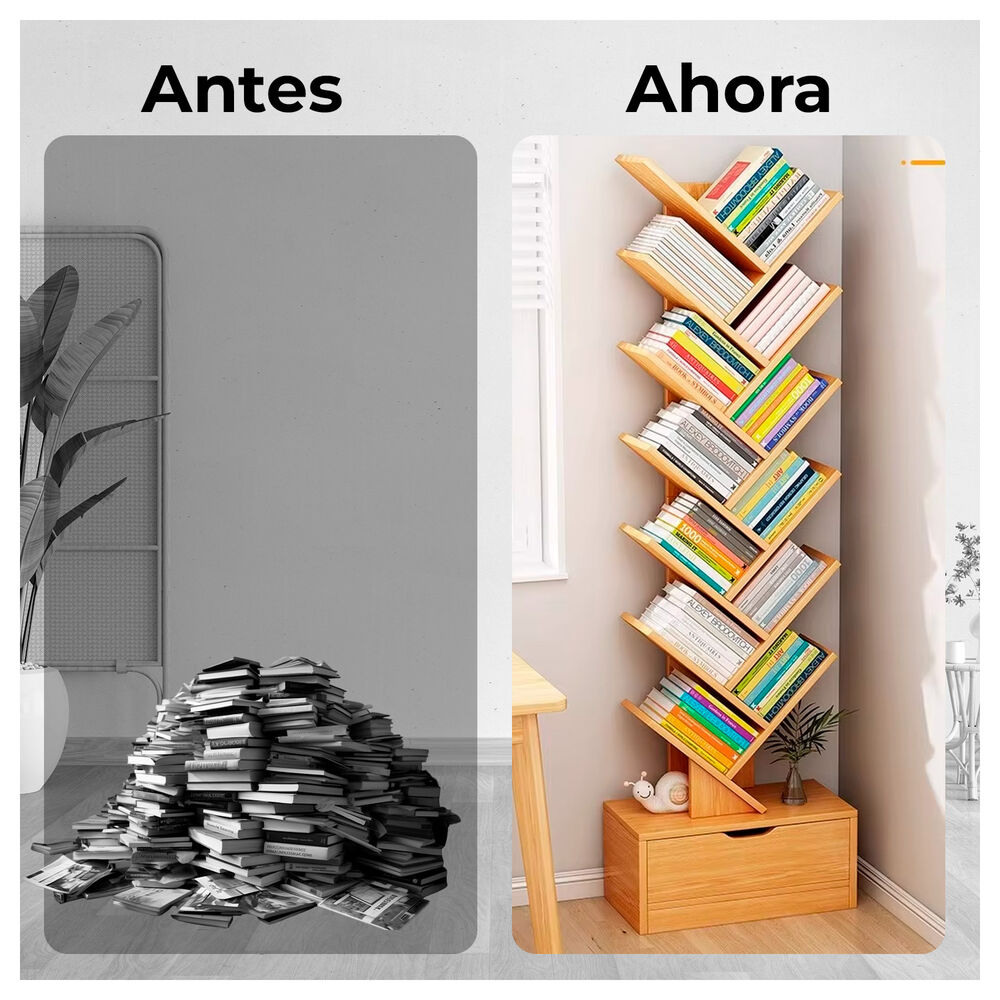 Librero Innovador En Zigzag Para Hogar Y Oficina image number 3.0