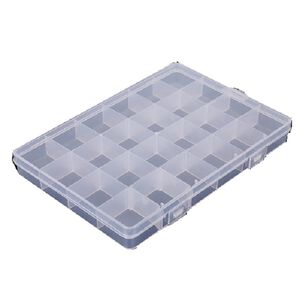 Caja Organizadora Ajustable 24 Espacios Para Joyas, Tornillos, Pastillas, Mostacillas