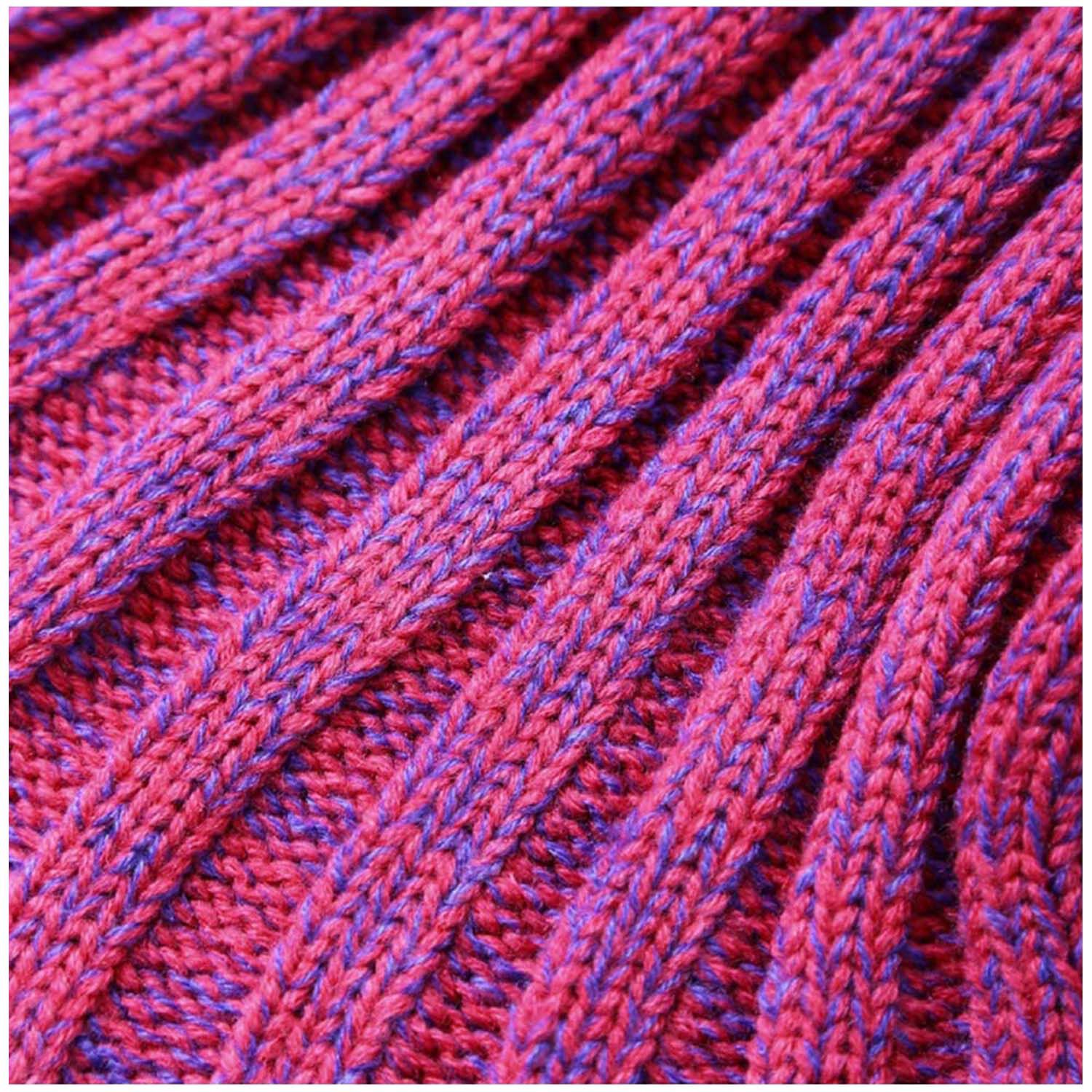 Manta En Forma De Cola De Sirena De Lana Tejida 180 X 90 Fucsia image number 2.0