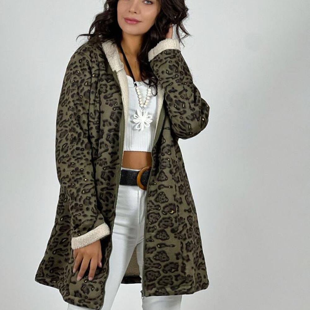 Chaqueta Gamuza Con Chiporro Manchas image number 11.0