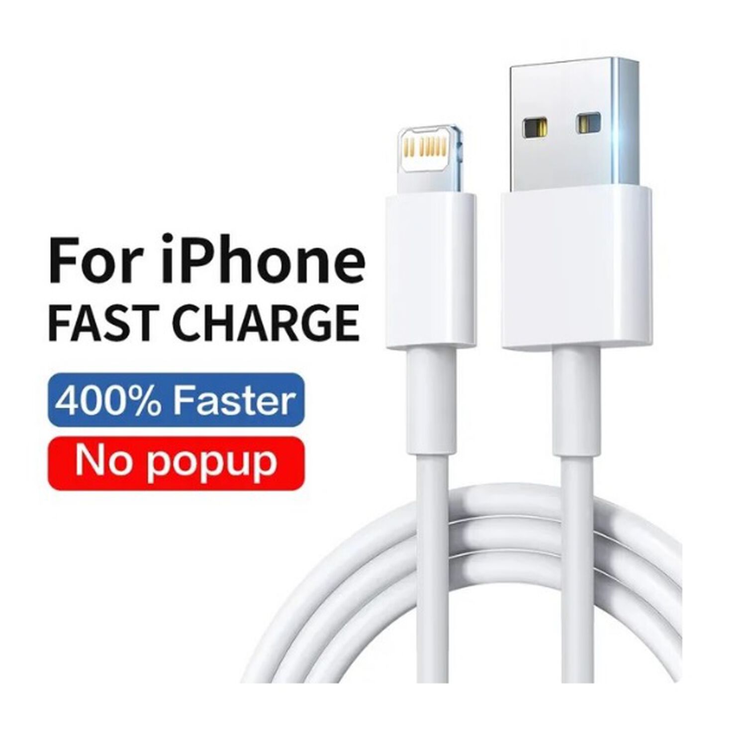 Cable Carga R&aacute;pida 25w Celular 3.1a Usb A Lightning Compatible Para Iphone image number 5.0
