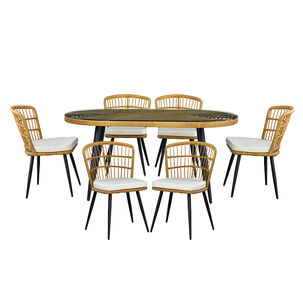 Comedor Terraza Londres Coj&iacute;n Marfil 6 Personas