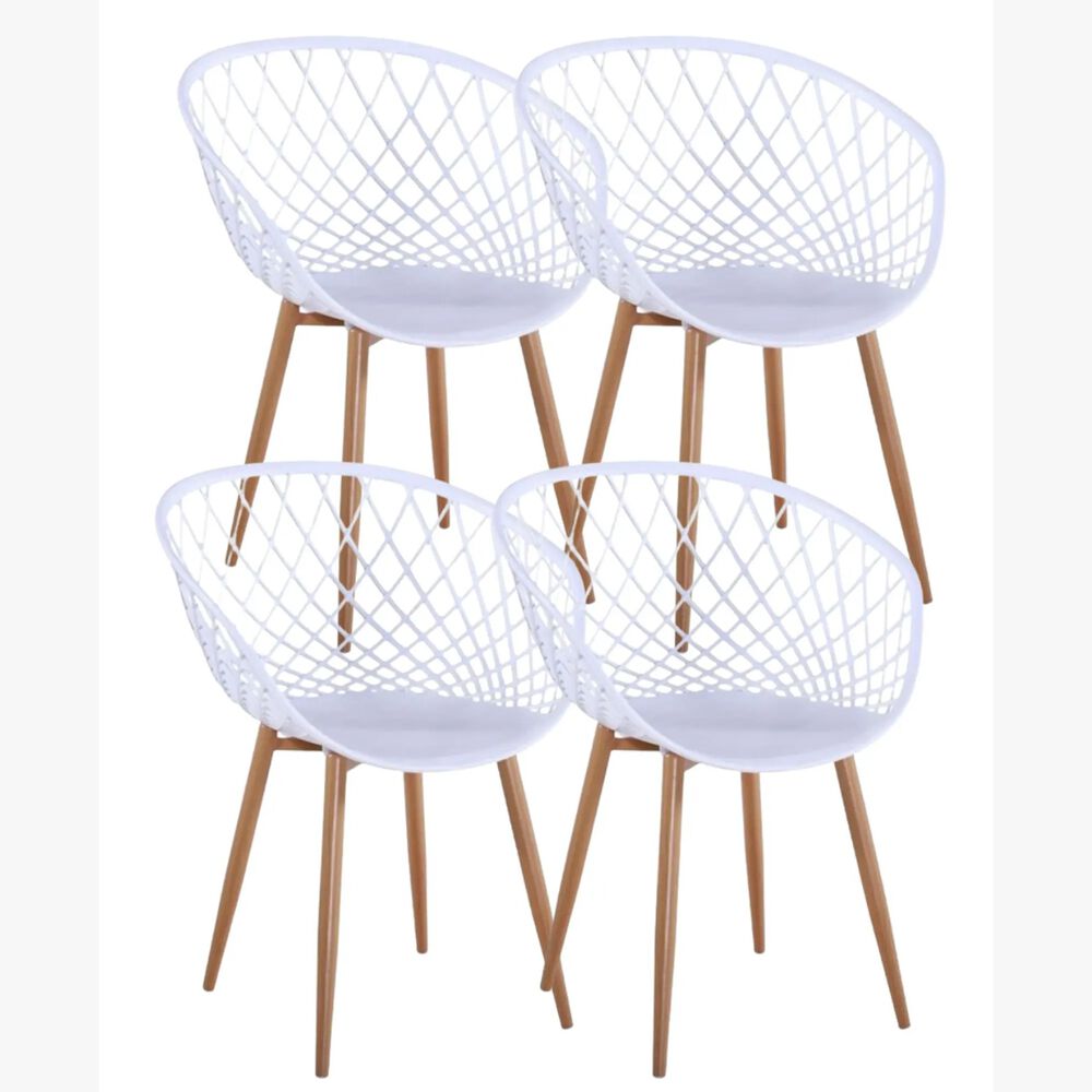 Pack 4 Sitiales Butaca Mesh Blanco image number 0.0