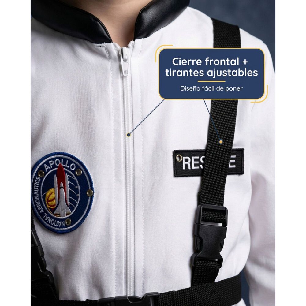 Disfraz Astronauta Cosplay Juego Rol Traje Espacial Ni&ntilde;os image number 3.0