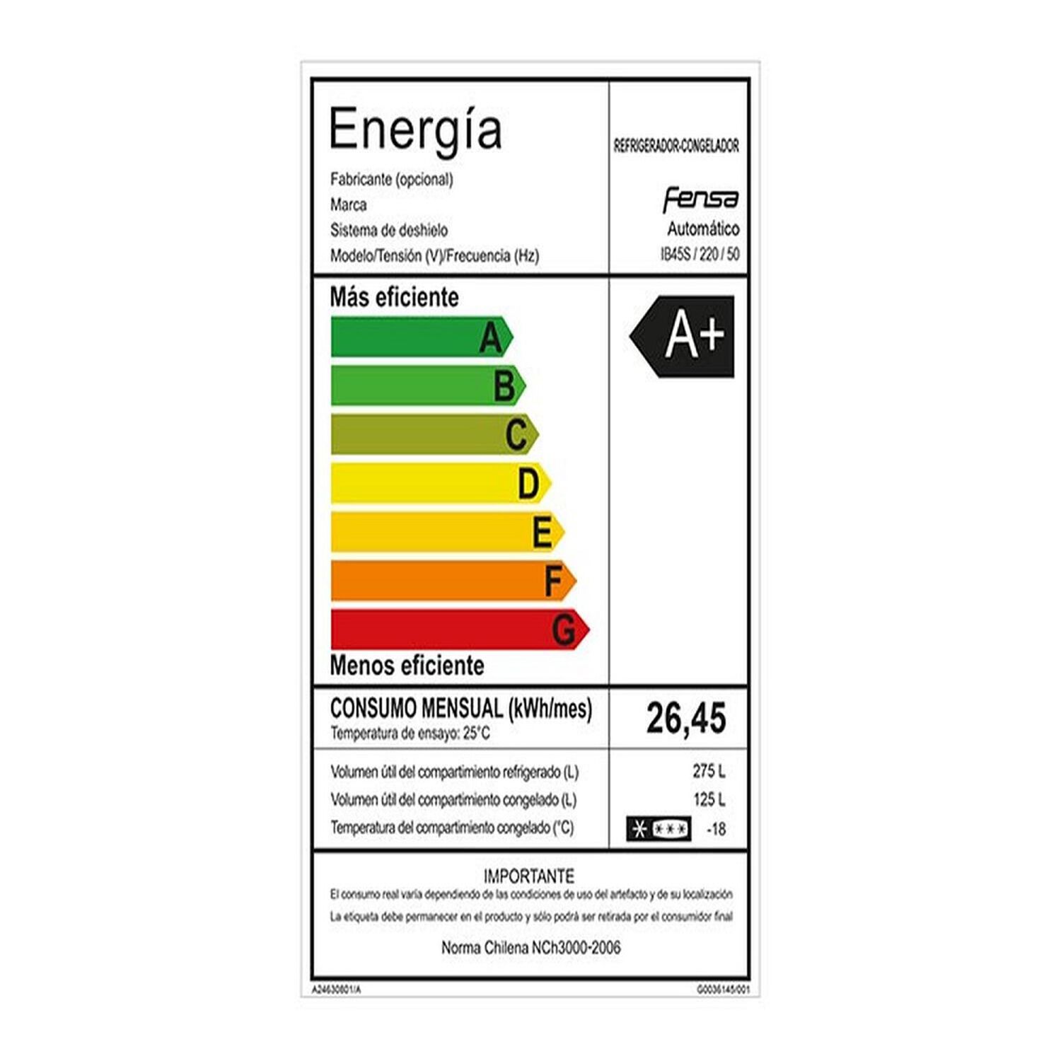 Refrigerador No Frost Fensa Ib45s 400 Litros image number 5.0