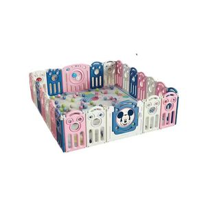 Corral Beb&eacute; Plegable 1.8x2.1m Alfombra Rosado Lubabycas