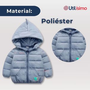 Parka Dinosaurio Con Capucha Manga Larga Ni&ntilde;o Jump Kids Azul Dinosaurio