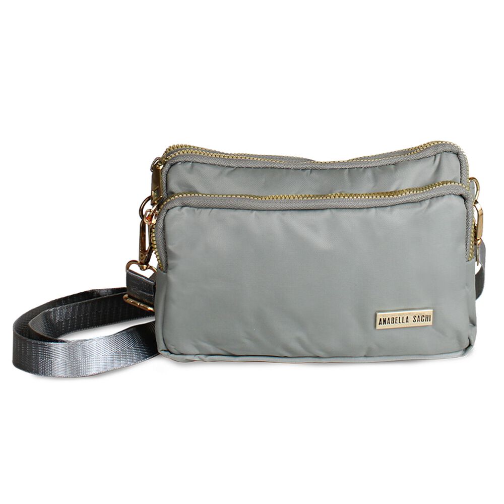 Cartera Bandolera Kim Gris Anabella Sachi image number 0.0