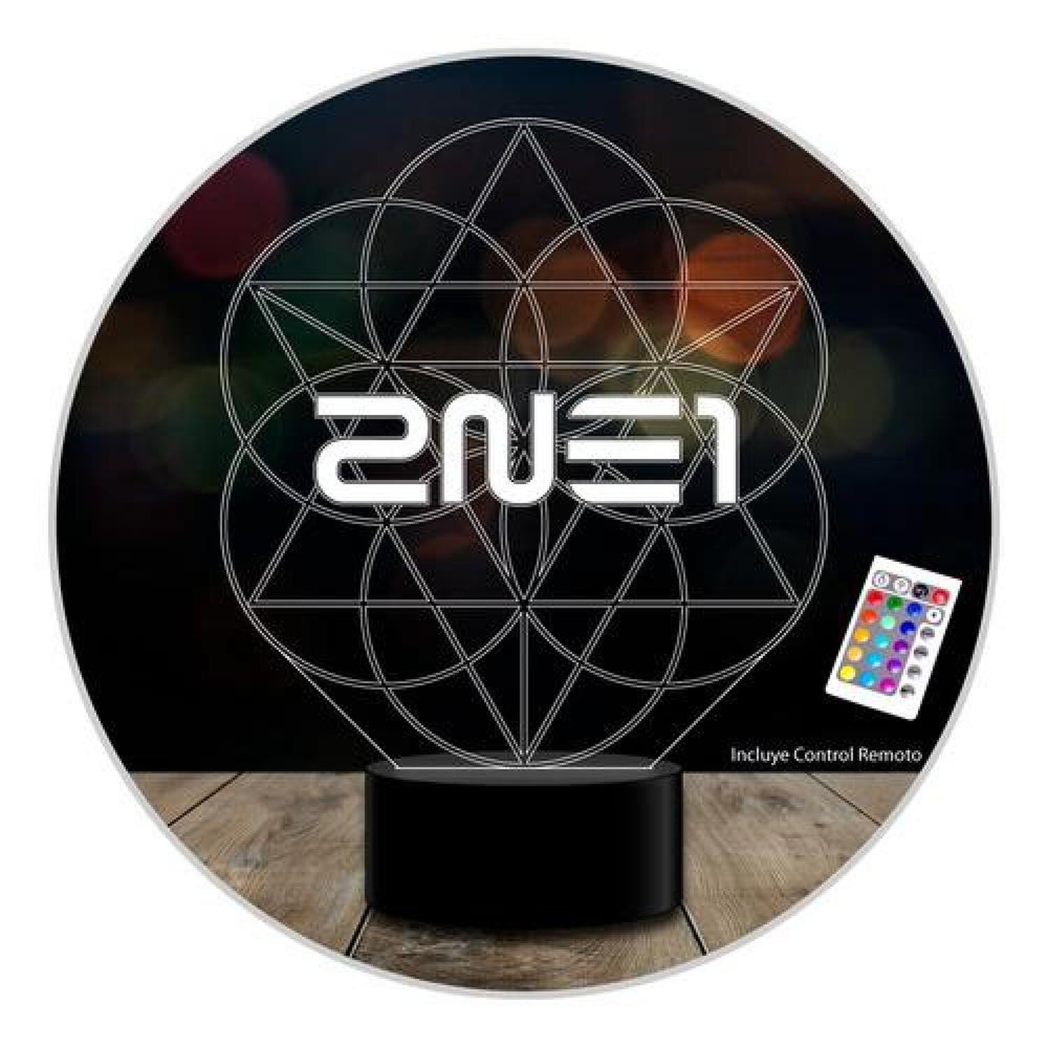 Ilusion 3d 2ne1 K-pop 16 Colores Control Remoto image number 0.0