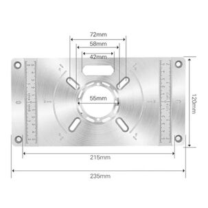 Placa Carpinter&iacute;a Mesa Guia Perforaciones Multifuncional