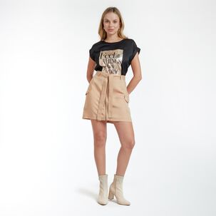 Falda Cargo Tiro Medio Regular Mujer Kimera