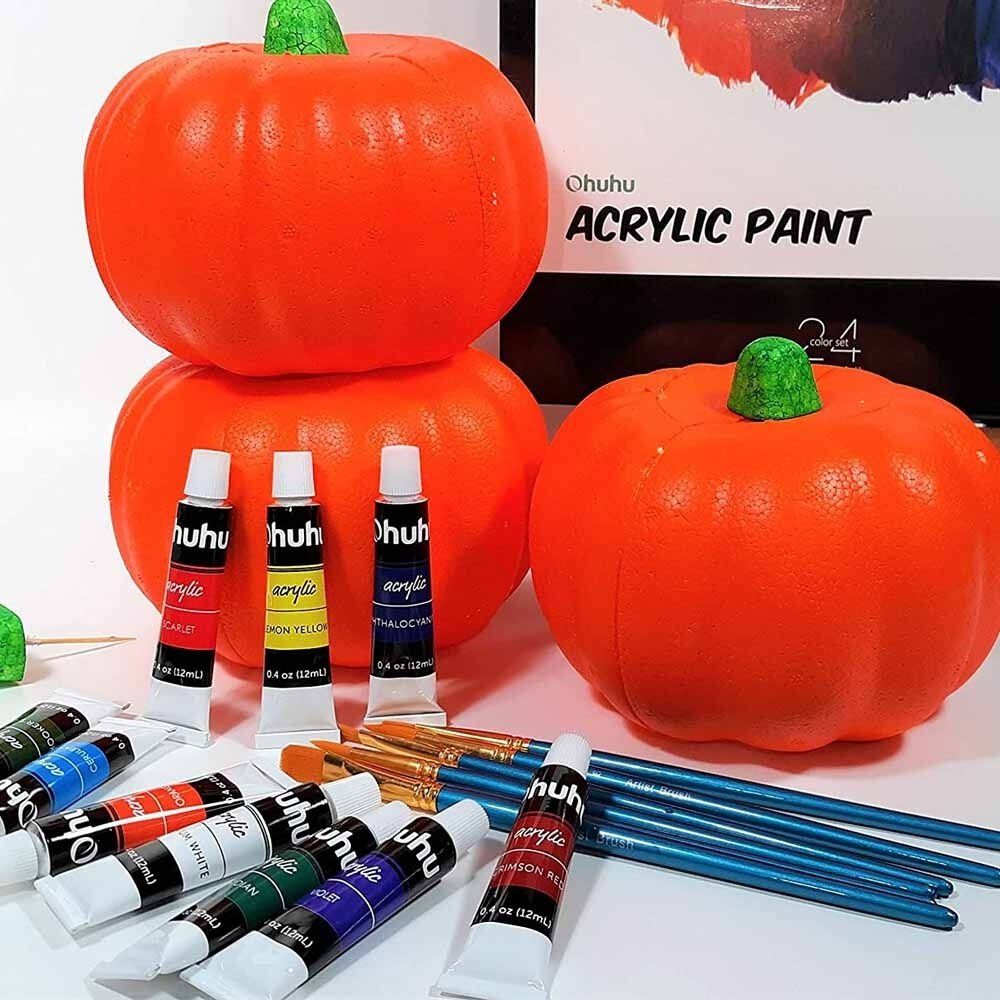 Set 24 Pinturas Acrílicas 12ml + 6 Pinceles image number 3.0