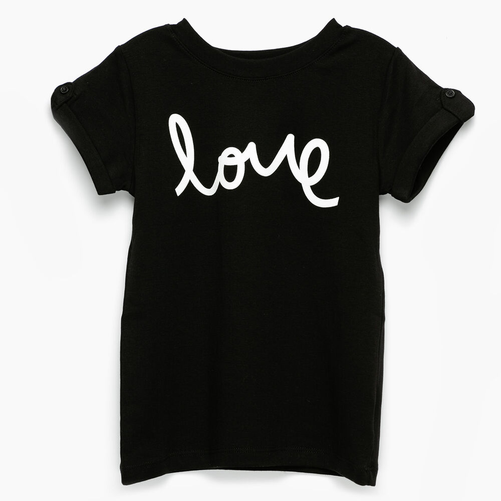 Polera Negra Love Algodón Peruano image number 0.0