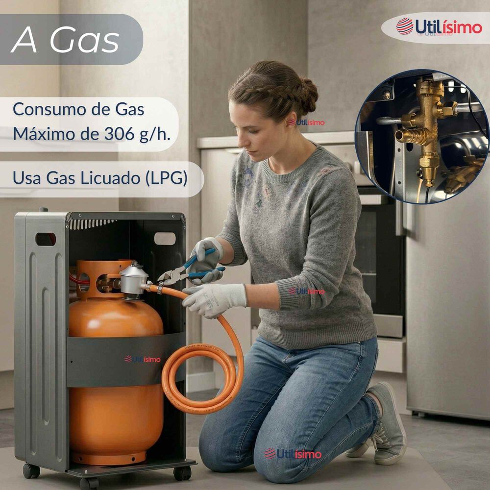 Estufa Hibrida Gas El&eacute;ctrica Plegable Con Accesorios 5kg A 15kg Glp . Eficiencia Energ&eacute;tica Clase A image number 8.0