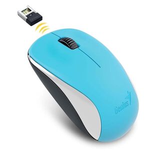 Mouse Inalambrico Usb 3 Botones 1200dpi Celeste Nx-7000
