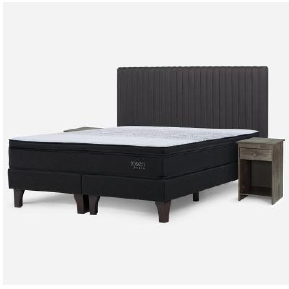 Cama Europea Rosen Tempo / King / Base Normal + Set De Maderas image number 7.0