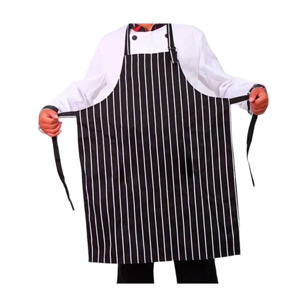 Pechera O Delantal Gastronomico | Cocina Negro Listado image number 0.0