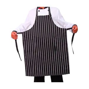 Pechera O Delantal Gastronomico | Cocina Negro Listado