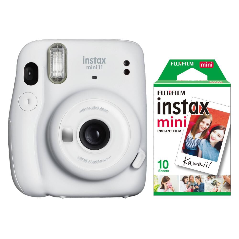 Cámara Instantánea Fujifilm Instax Mini 11 Blanco + Película