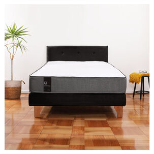 Cama Europea Zen Best 1.5 Plaza Tela Velvet Negro + Respaldo
