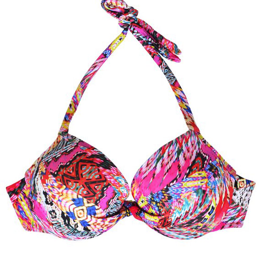Bikini Básico Estampado Fucsia image number 1.0
