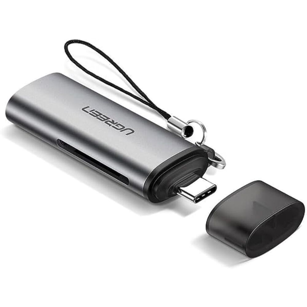 Lector 2en1 Multi-tarjeta De Memoria Usb-c 3.1 (sd/microsd) Aluminio Silver Ugreen Cm184 image number 0.0