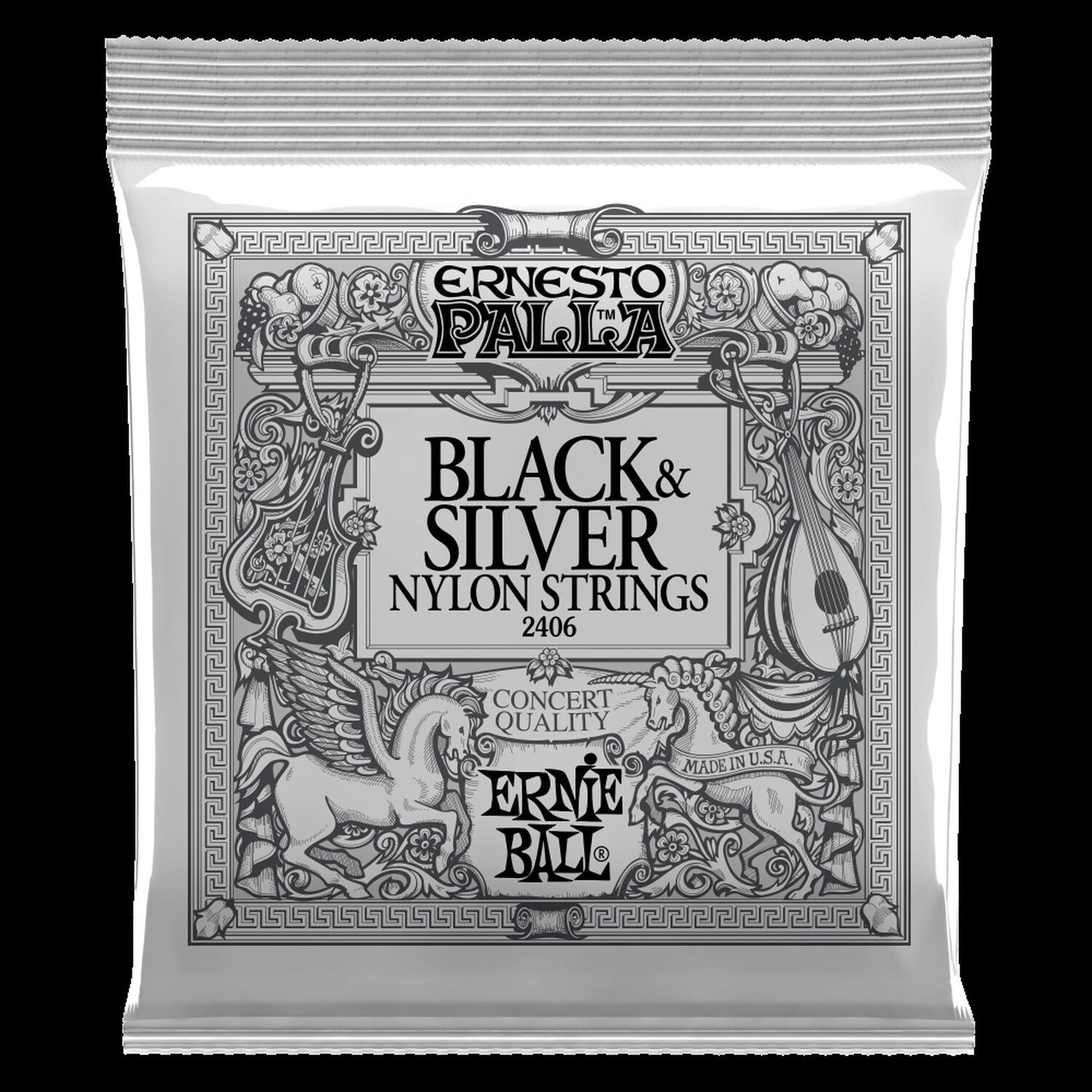 Set Black Nylon Guitarra Cl&aacute;sica Ernesto Palla Ernie Ball image number 0.0