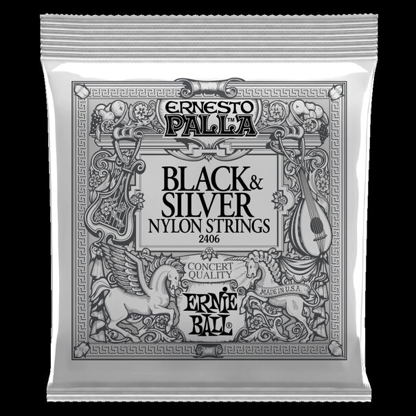 Set Black Nylon Guitarra Cl&aacute;sica Ernesto Palla Ernie Ball
