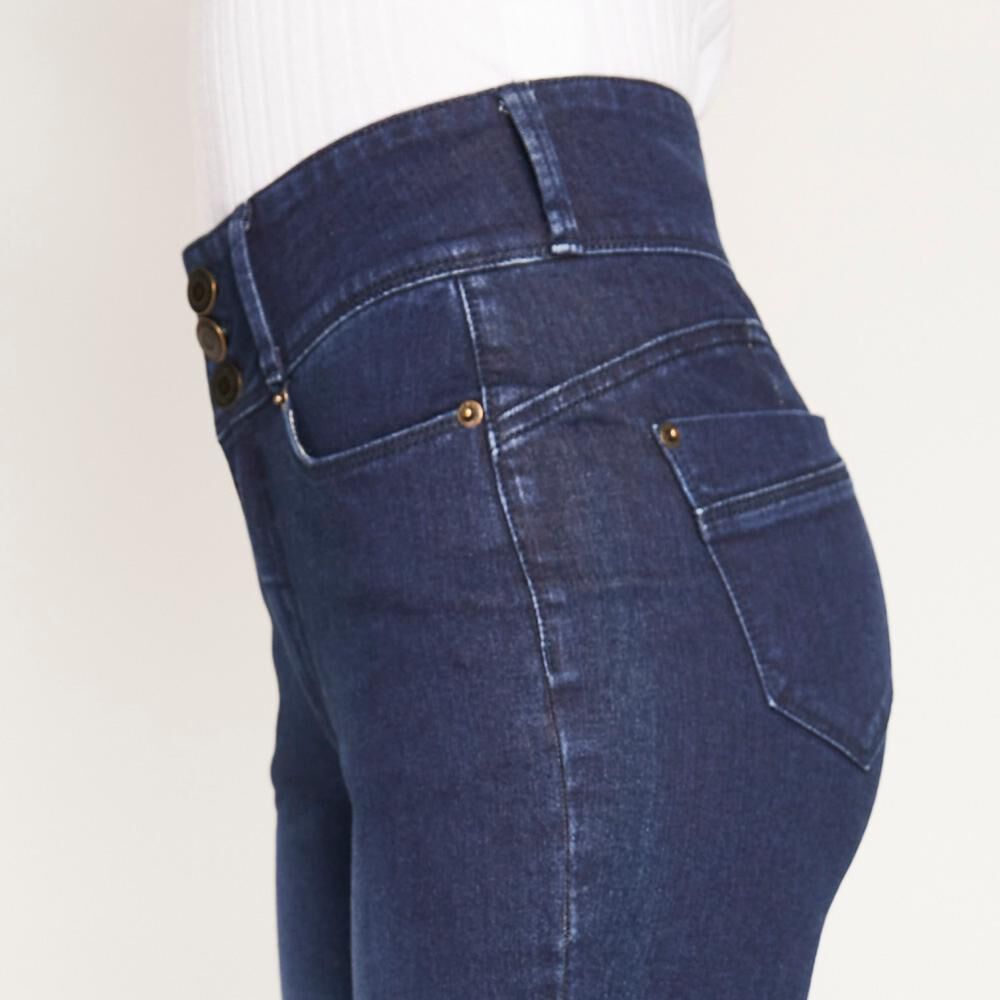 Jeans Pretina Ancha Botones Tiro Alto Sculpture Mujer Freedom image number 5.0