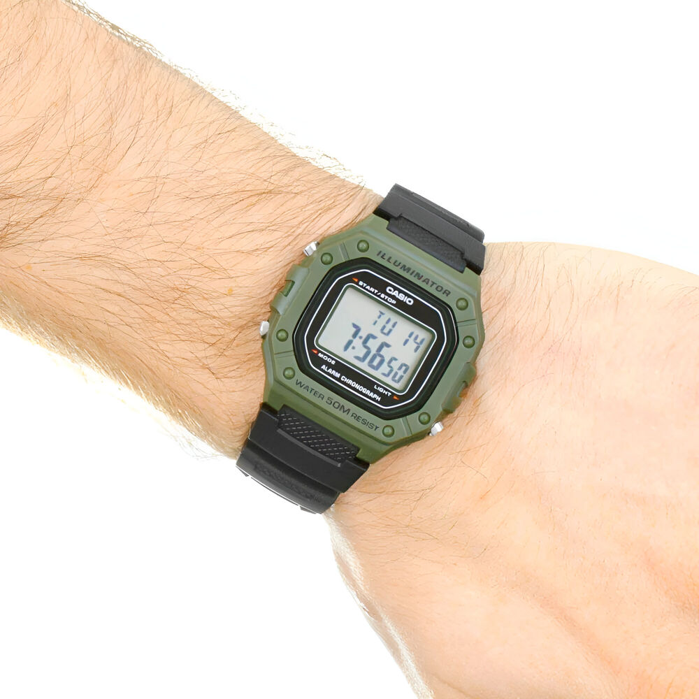 Reloj Hombre Casio W-218h-3avdf Green Edition image number 2.0