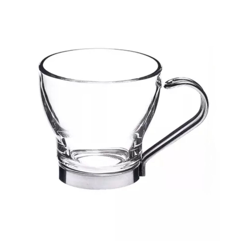 Set 4 Tazas Capuccino 200ml Asa Metalica Templada image number 0.0
