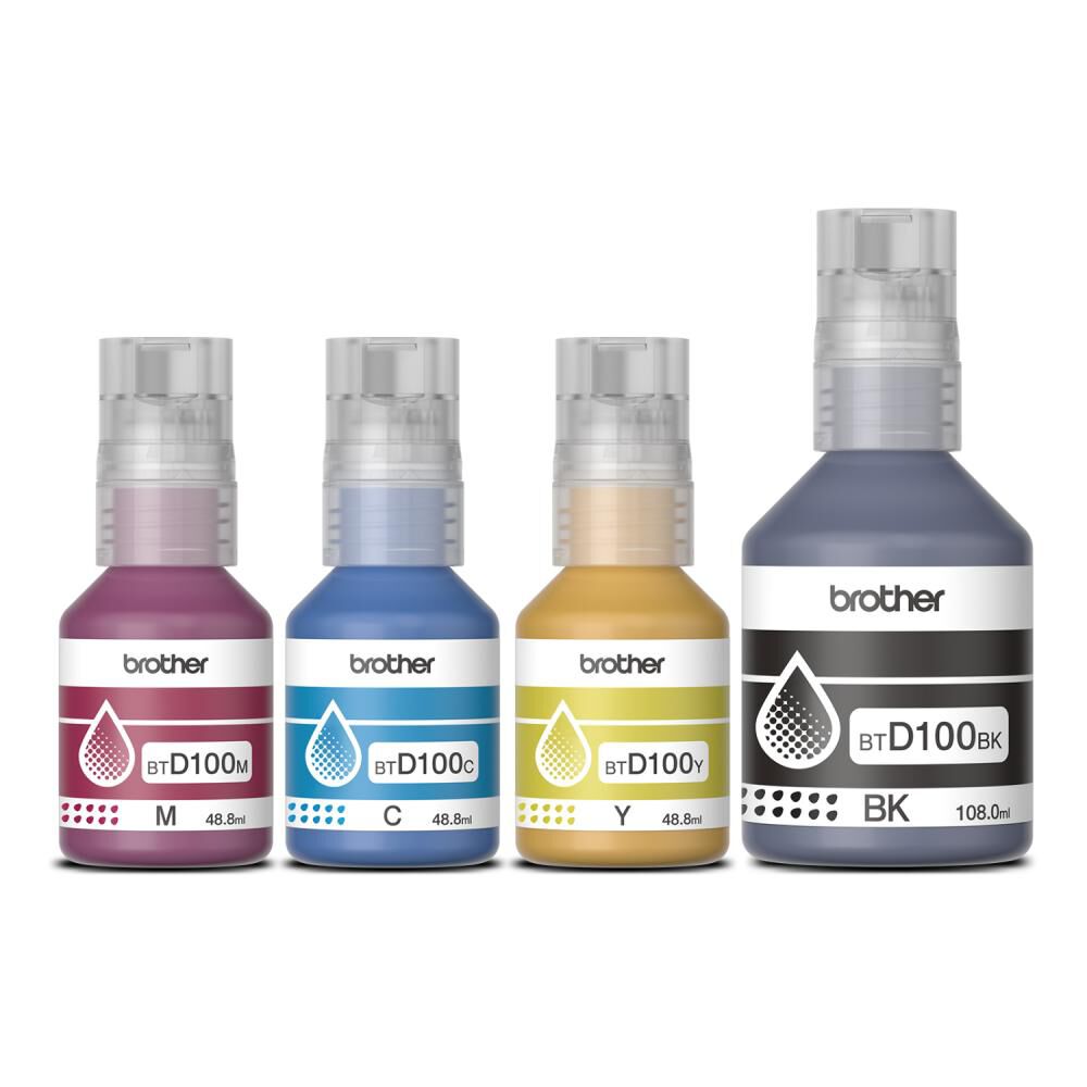 Pack Tinta Negras y Color Brother BTD100CMYK image number 1.0