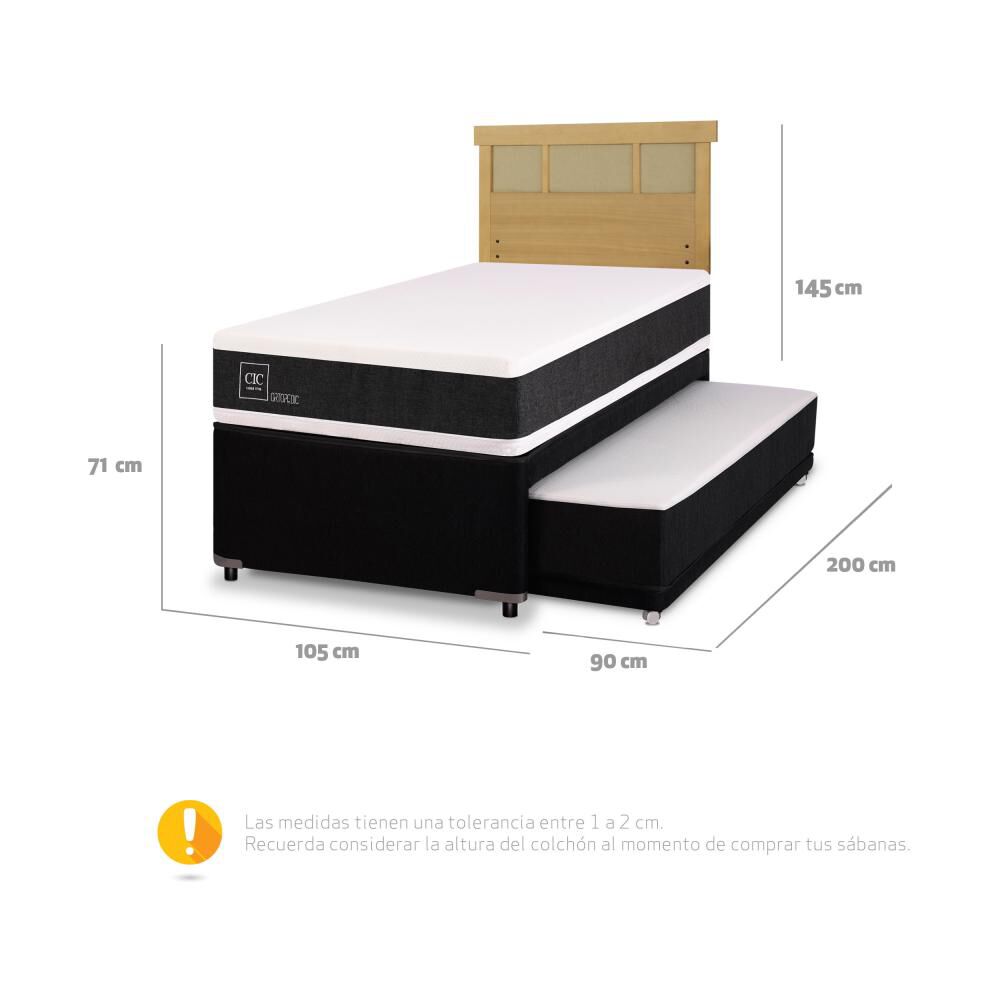 Cama Nido Cic Divan / 1.5 Plazas / Base Funcional + Respaldo image number 2.0