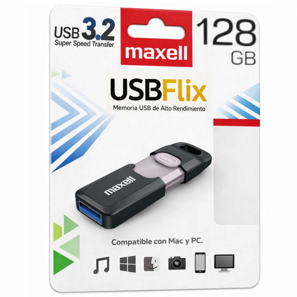 Pendrive Maxell Flix 128gb Usb 3.2 High Speed image number 3.0