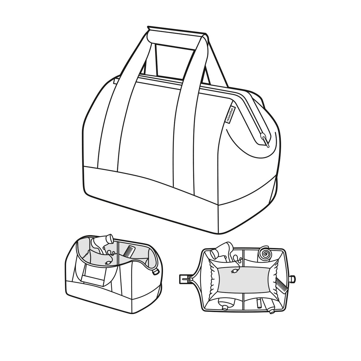 Bolso De Viaje Allrounder M - Dots White image number 6.0