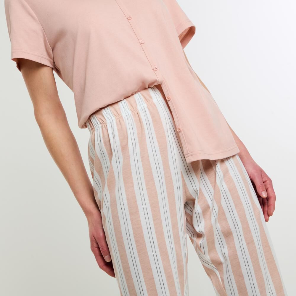 Pijama Capri Manga Corta Mujer Lesage image number 4.0