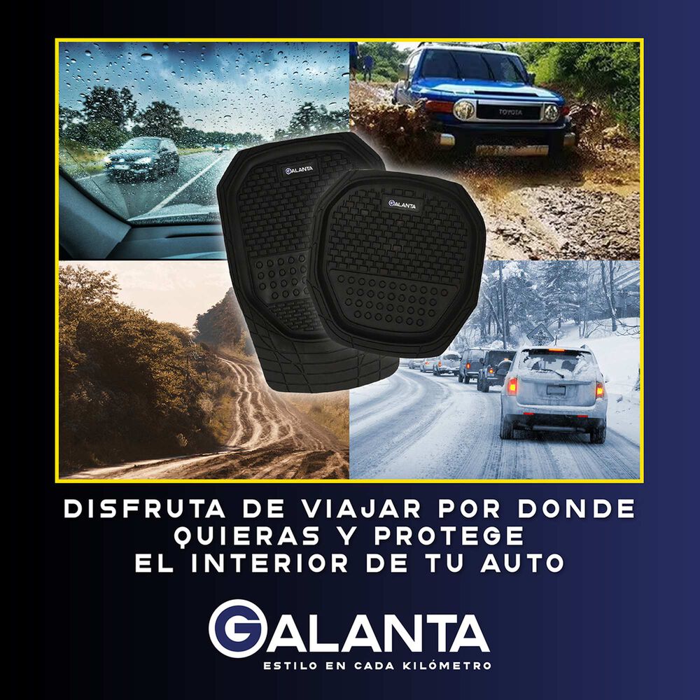 Alfombra 4 Piso De Goma Auto Suv Galanta Universal Ajustable image number 7.0