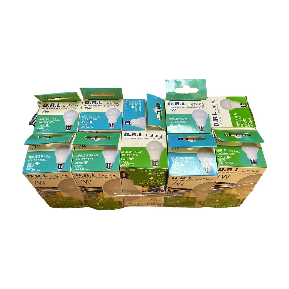 Pack X 10 Ampolletas Led A55 | 7w E27 Luz Blanca image number 4.0