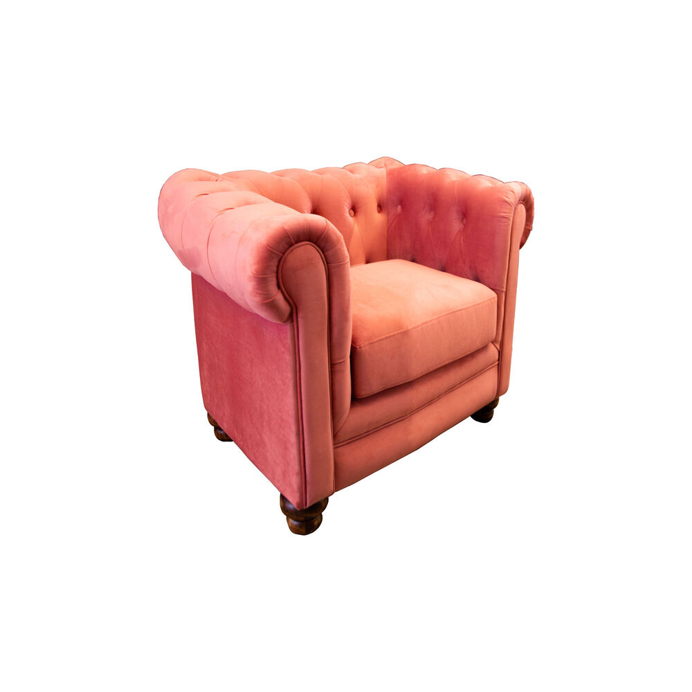 Sofa Florencia 1 Cuerpo Tela Velvet Palo Rosa image number 1.0