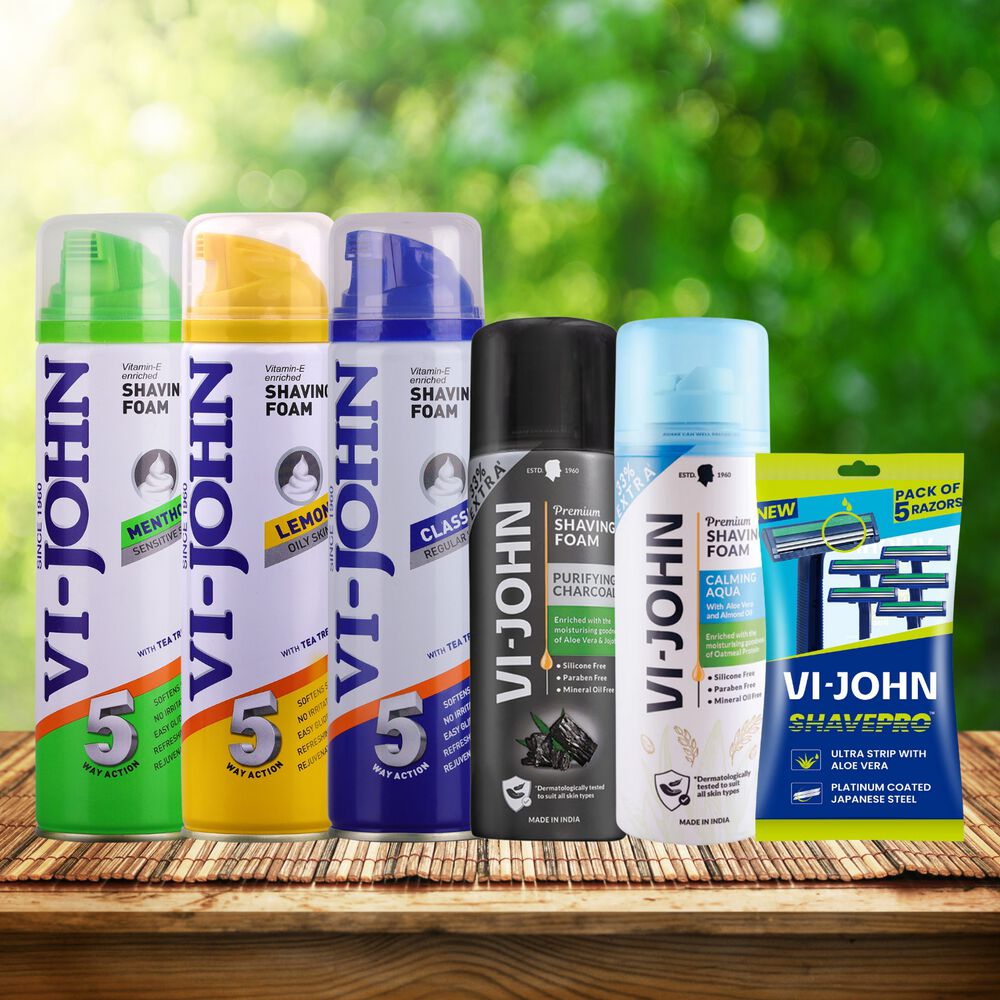 Pack 5 Espumas De Afeitar 200 Gr + Maquina Desechable 5 Uds image number 1.0
