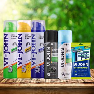 Pack 5 Espumas De Afeitar 200 Gr + Maquina Desechable 5 Uds