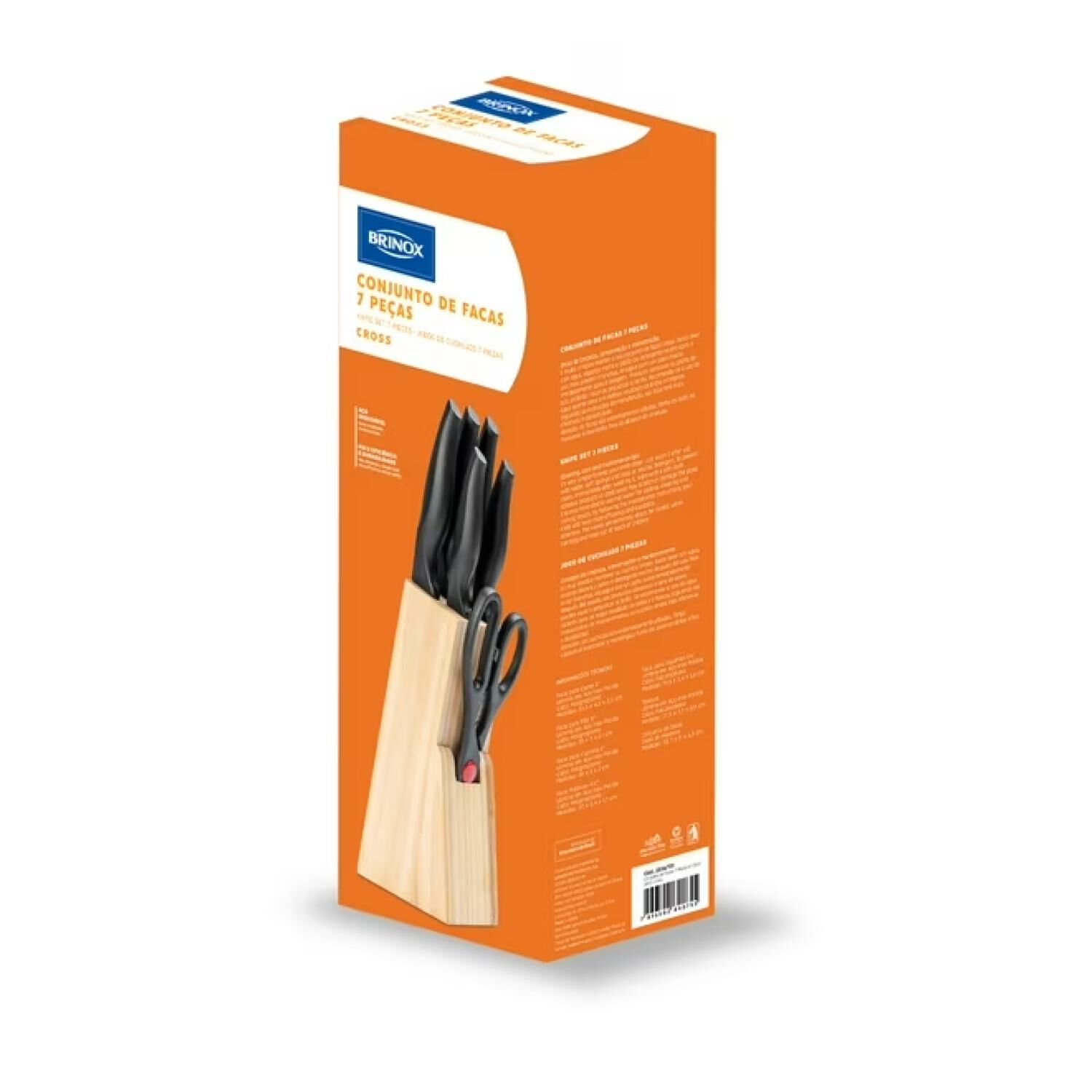 Set 5 Cuchillos De Acero Inoxidable Con Taco Cross Brinox image number 3.0