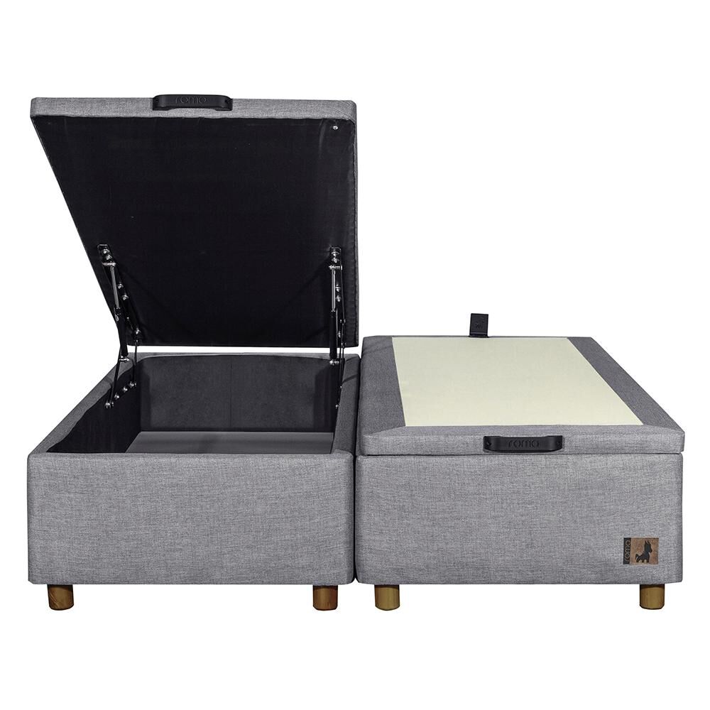 Base Cama Mons Ba&uacute;l 200 Bd Gris / 2 Plazas / Base Dividida image number 6.0