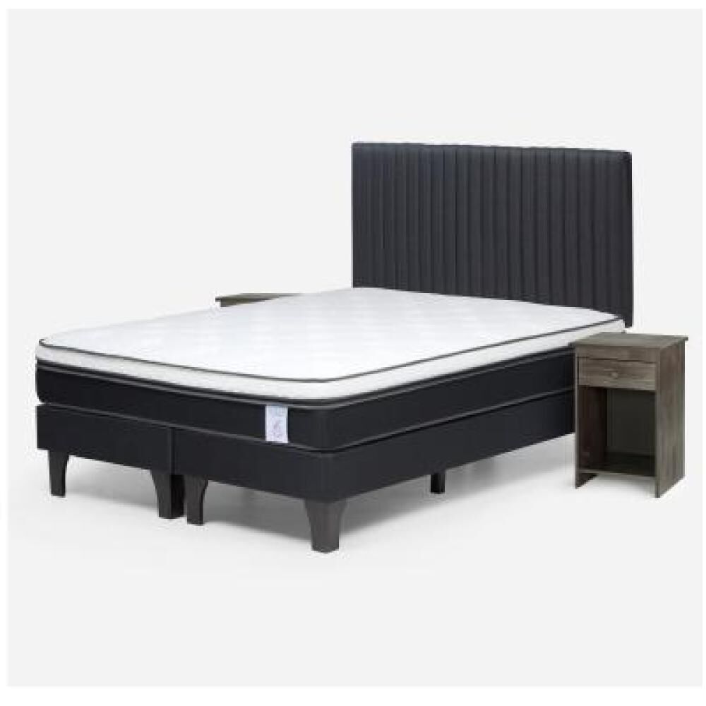 Cama Europea Rosen New Style 6 / 2 Plazas / Base Dividida + Set De Maderas image number 9.0