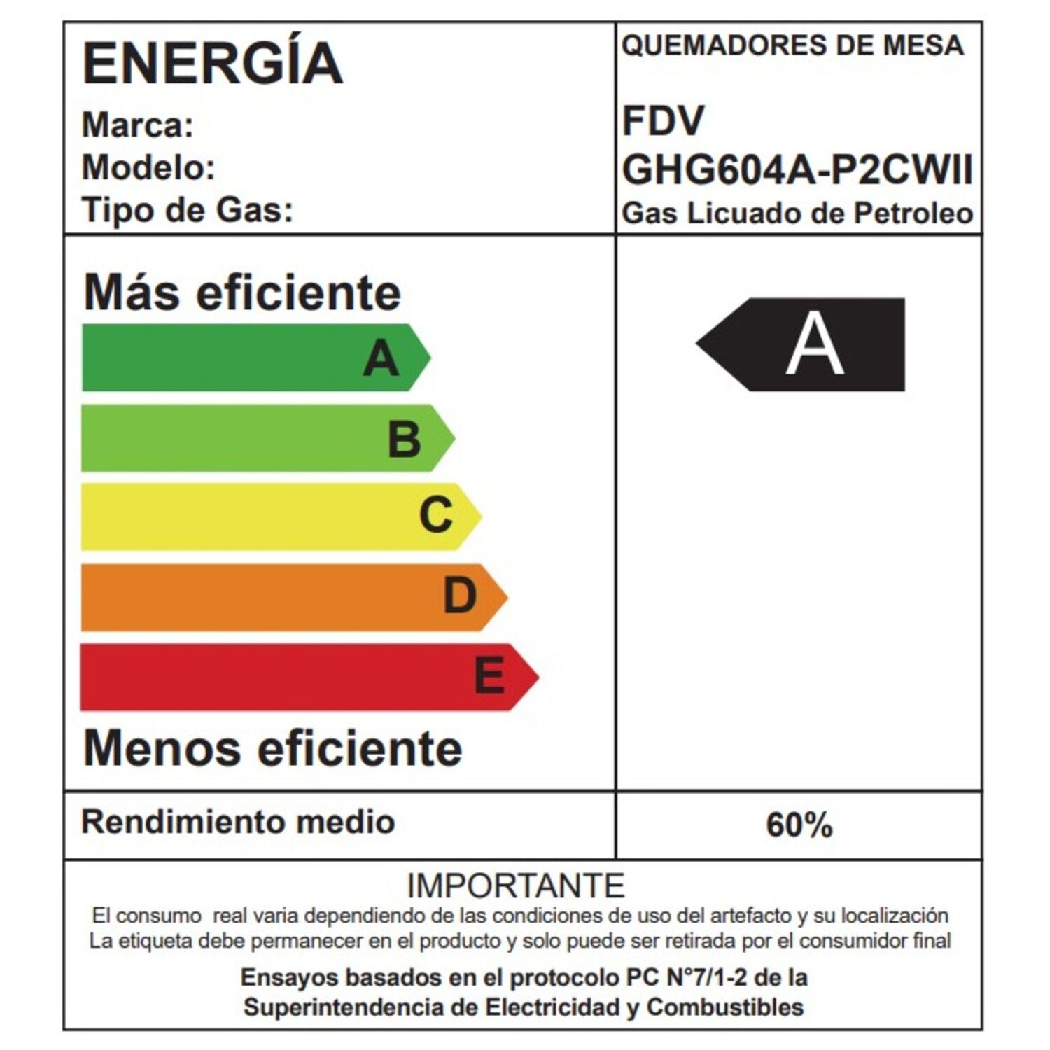 Fdv Encimera A Gas 4 Quemadores 60 Cm Signature White Blanco image number 7.0