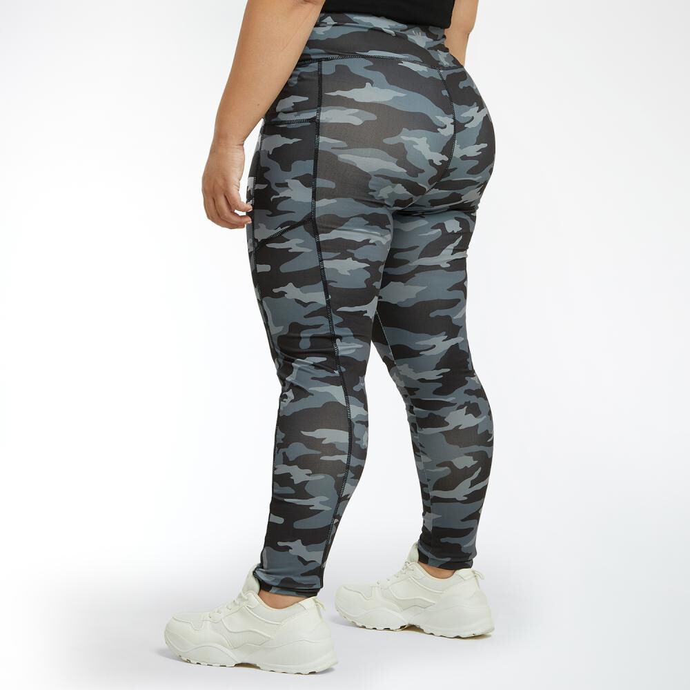 Calza Deportiva Full Print Tiro Alto Talla Grande Mujer Wetland Plus image number 3.0
