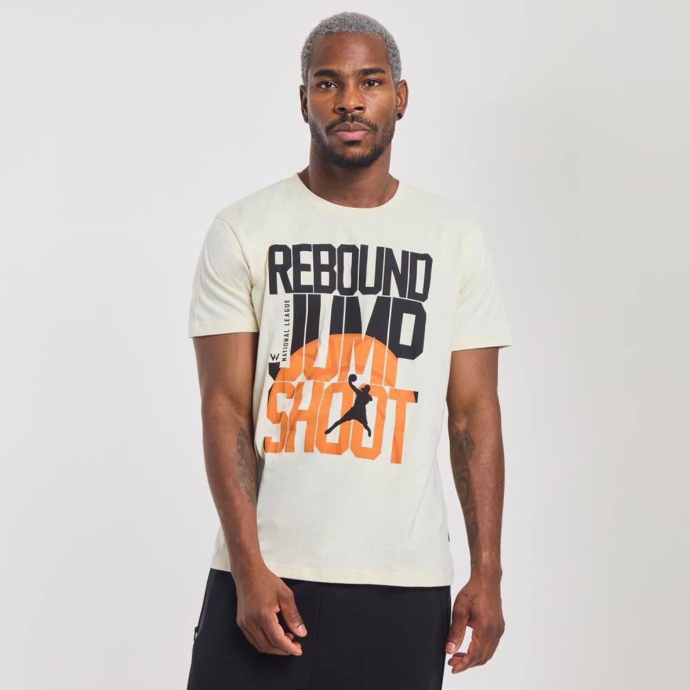 Polera Deportiva Estampada Slim Manga Corta Cuello Redondo Hombre Wetland image number 0.0