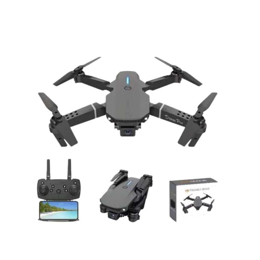 Drone E88 Max Sensor Obst&aacute;culos Gps Wifi Color Negro image number 0.0