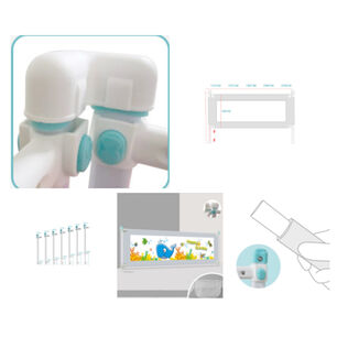 Baranda De Cama Seguridad Para Bebe Plegable 180 Cm.