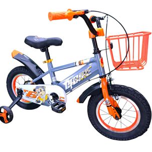 Bicicleta Aro 12 Infantil Cfbike Gris/naranjo